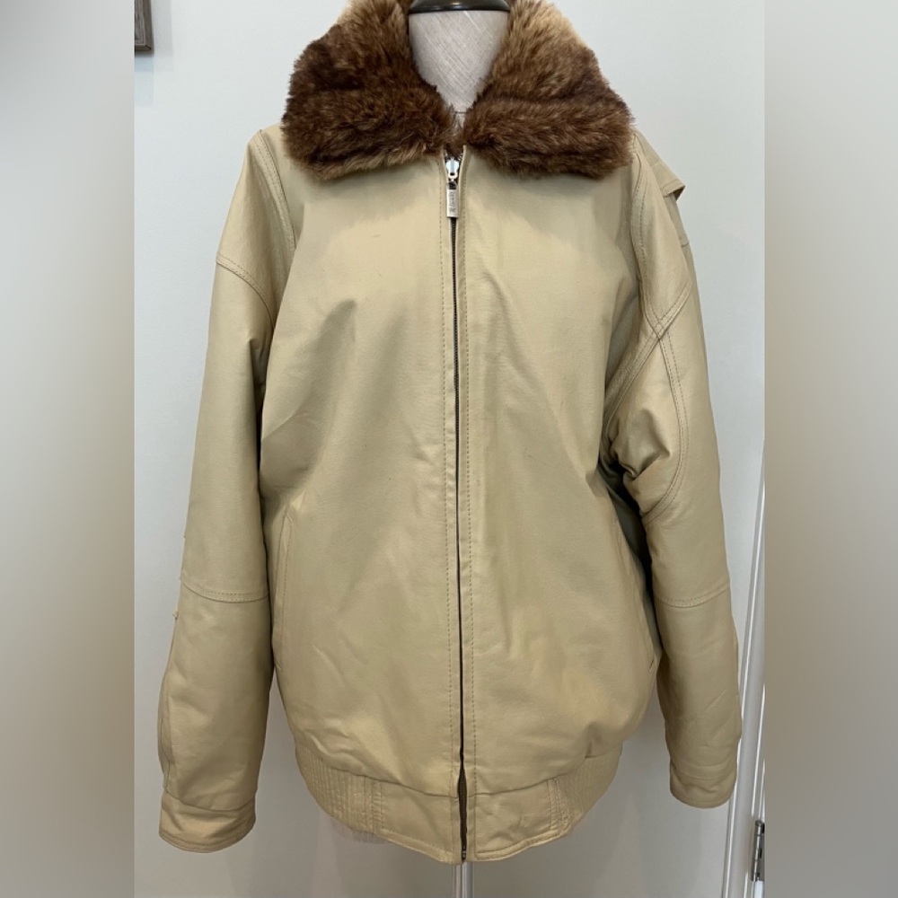 Vintage VILANTO  Reversible Leather faux Fur Jacket